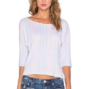 Wildfox Pastel Summer Plaid Sweater in Multi medium